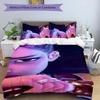 Conjunto de Roupa de Cama KPOP Hunter 3 Peças Capa de Edredom com Fecho Inclui 1 Capa de Edredom & 2 Fronhas para Todas as Estações Decoração de Quarto Casa Dormitório