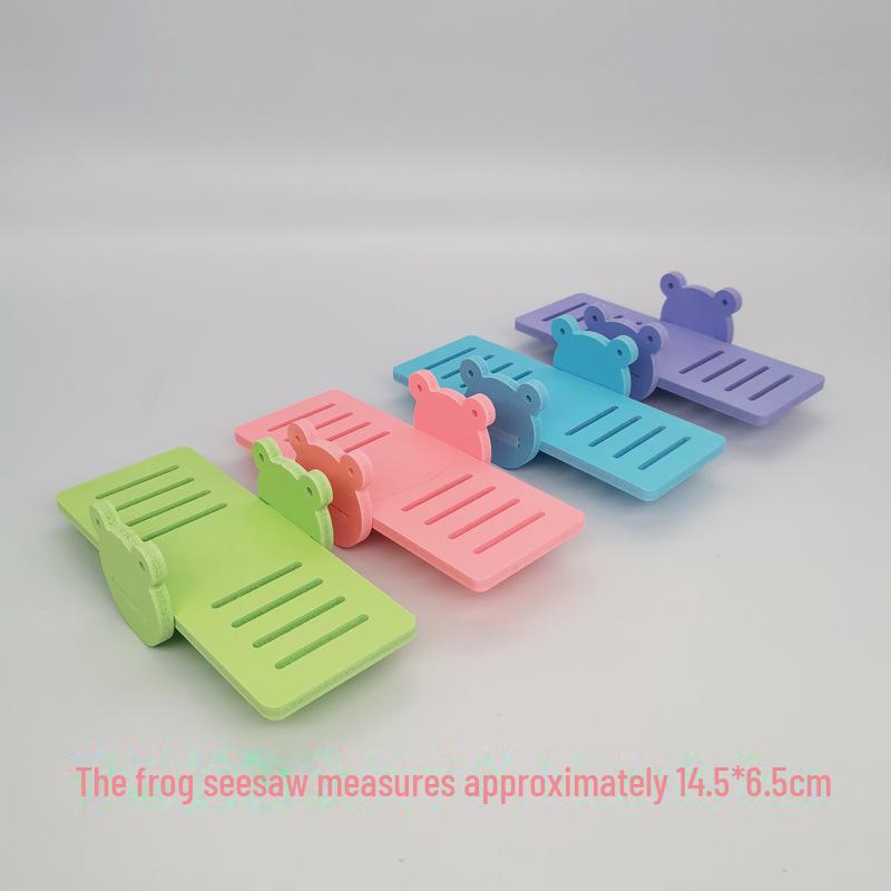 

Экологичные качели и гнездо для хомяков - Маленькая игрушка для хомяков Green frog seesaw зелёный