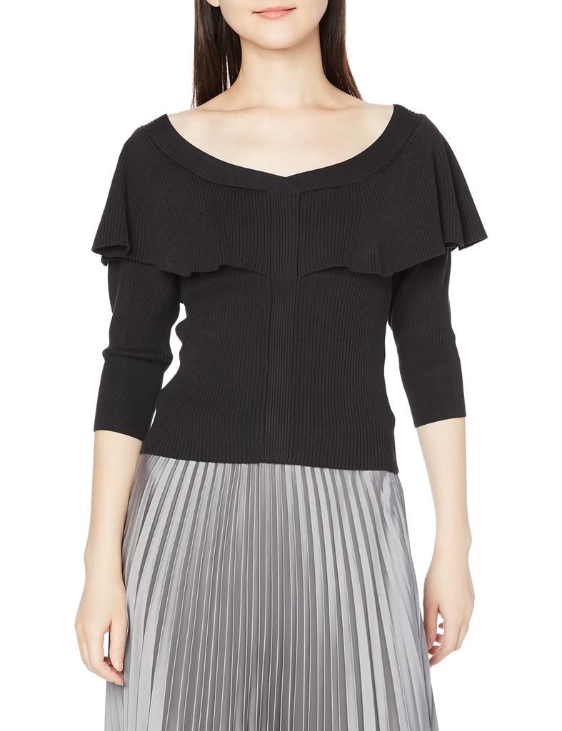 Snidel Cape Knit Pullover SWNT231154 Black F Women's