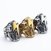 Cool 316L Stainless Steel Skull Ring Vintage Man's Gold Color Lightning Collection Classic Engagement Jewelry Boyfriend Gift