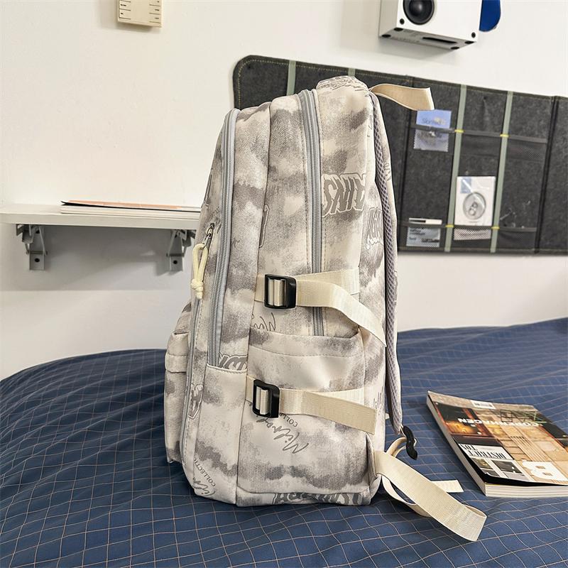 Graffiti Print Student Schoolbag Unisex Large Capacity Travel Backpack