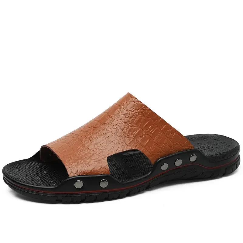 Fashion Male Slipper Flat Slides Summer Casual Men's Shoe With Korean Style Original Cheap Shoes Liquidation Mascullino Designer Luxury