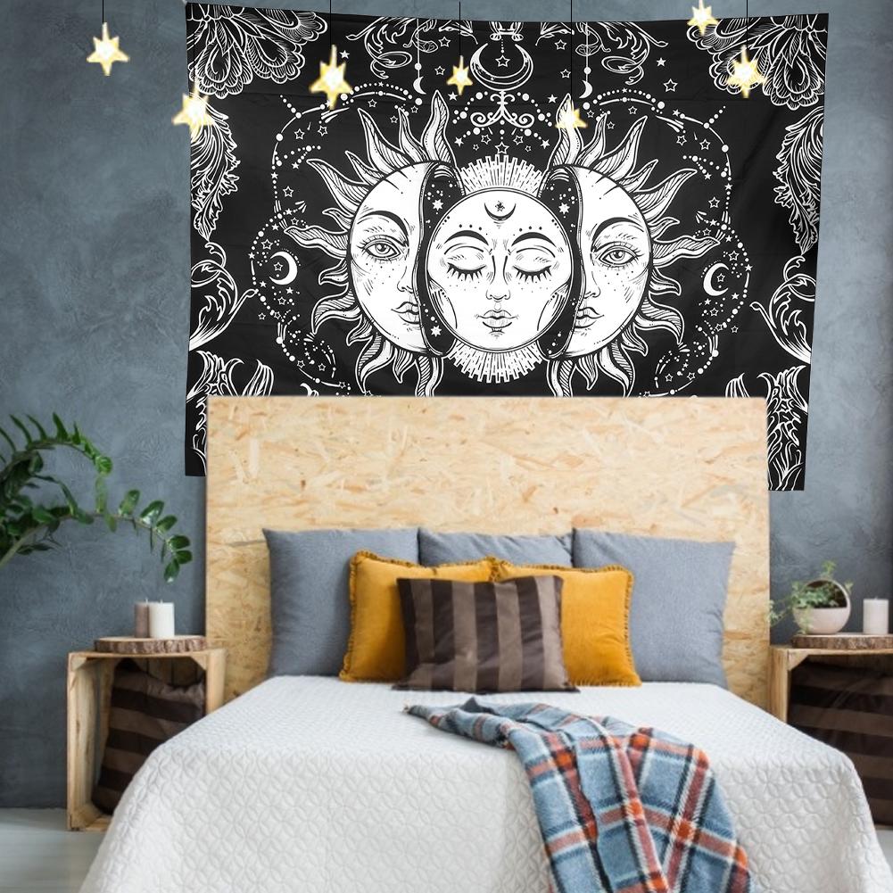 Bohemian Style Polyester Wall Hanging Blanket Carpet Tapestry for Home Bedroom Decoration150x130cm