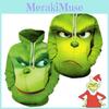 Rascal Grünes Monster Der Grinch Herren Hoodie Jacke Mit Weichem Und Atmungsaktivem Material Für Angenehmen Tragekomfort
