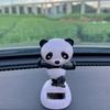 Panda Bobblehead Car Decor - Cute Nodding Panda Dashboard Ornament, Fun Home & Office Desk Decoration