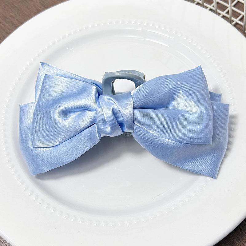 New Elegant Large Bow Hair Claws Fashion Satin Bowknot Hair Clip Hairpins Party Hair Accessories For Women Girls Korean Headwear