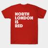 Herre Svart Trykt T-skjorte North London Is Red Utskjæringsfri Transferpapir Trykk Bomulls T-skjorte