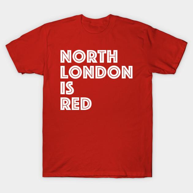 Men Black Print T-shirt North London Is Red No-Cut Transfer Paper Print Cotton Tshirt L красный