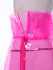 S-XXL Doorzichtig PVC Hoge Taille Geplooide Zoom A-lijn Minirok Transparante Cover-up Rok voor Vrouwen Strandfeest Rave Clubkleding Festivals