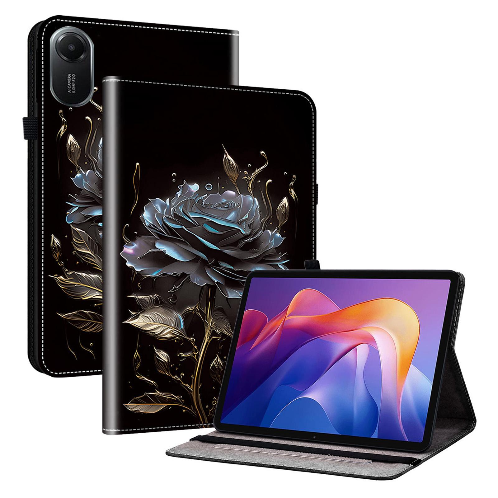 

Для Xiaomi Redmi Pad 2 Шкіряний чохол з принтом, підставка, чохол для планшета з відділеннями для карток D