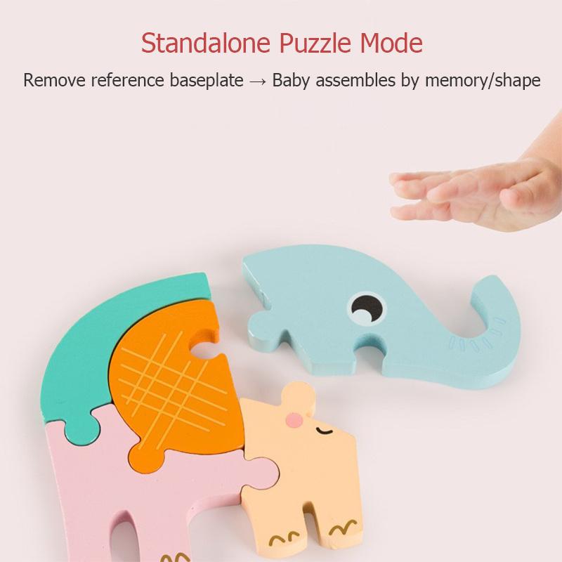 Educational 3D Wooden Puzzle For Toddlers, Wood Jigsaw Puzzles, Montessori Games And Educational Toys