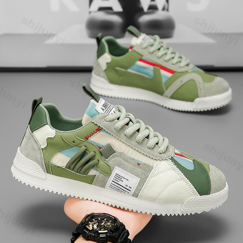 Fashion Large Size Men's White Sneakers Autumn Comfortable Non Slip Running Shoes Luxury Soft Sole Fashion Lace Up Outdoor Casual Shoes