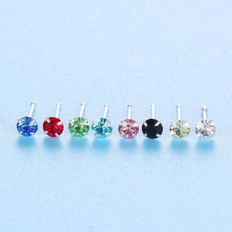 Nose Stud Women's Super Flash Color Czech Diamond European and American Nightclubs Easiest for Match Puncture Labret Hypoallergenic Earring Bone Nail