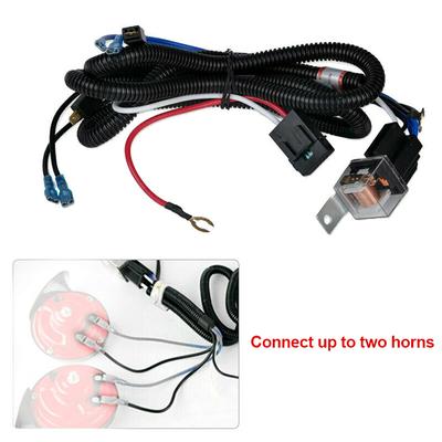 12V Horn Relay Wiring Harness Kit For Grille Mount Electric Blast Horn Universal Motorcycle Horn Wire Wiring Harness Kit 170CM