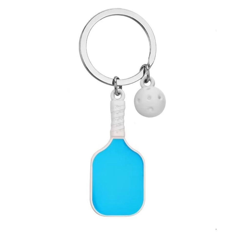 

Creative Zinc Alloy Pickleball Racket Keychain 3D Detachable Pickleball Paddle Pendant Pickleball Key Ring Bag Accessories синий