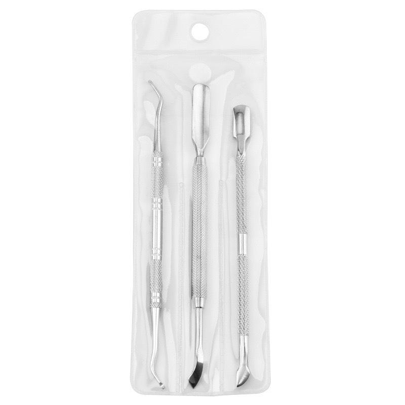 In-Stock Stainless Steel 2-Piece Nail Polish Remover & Cuticle Pusher Set