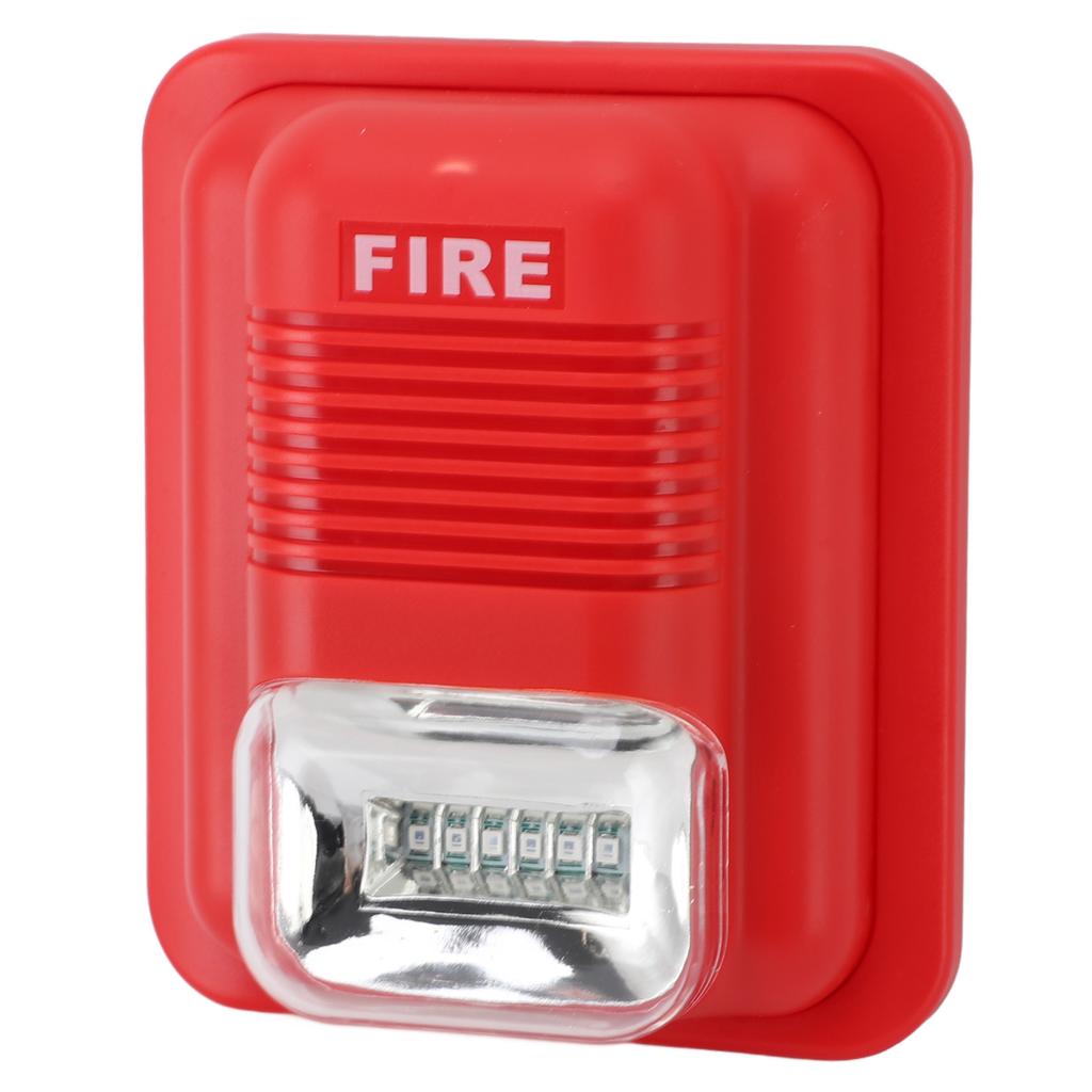 Sound and Light Fire Alarm 12V 24V Built In LED Super Loud Sound Fire Warning Siren for Residential