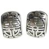 Hollow Double Happiness Circle Earrings: Retro Fashion Style for Women. Needle Back, Versatile & Individualistic Design.