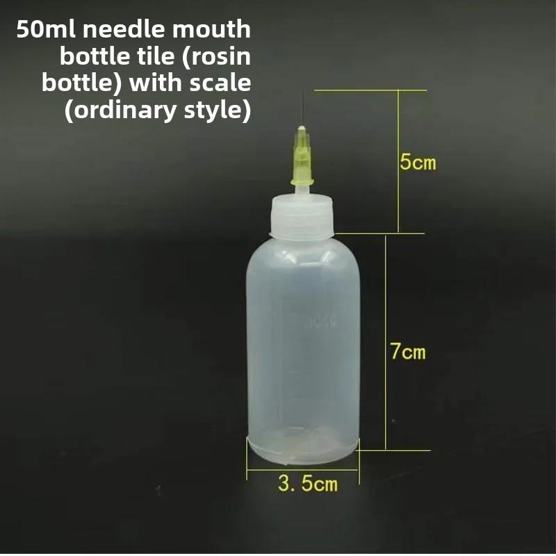 

50 мл пластиковая бутылка с жидкостью с иглой для канифоли, паяльной пасты, флюса, спирта, 502, клея, дозатора, капель, инструментов для ремонта iPhone