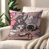 Cartoon Angel Black and White Cat cushion cover Pillow Cover Decoration Room Home Sofa living Office Car Nordic Simplicity