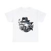 Unisex Adult T Shirt Gangster Shark Funny Nature Graphic Tee Great White Tattoo