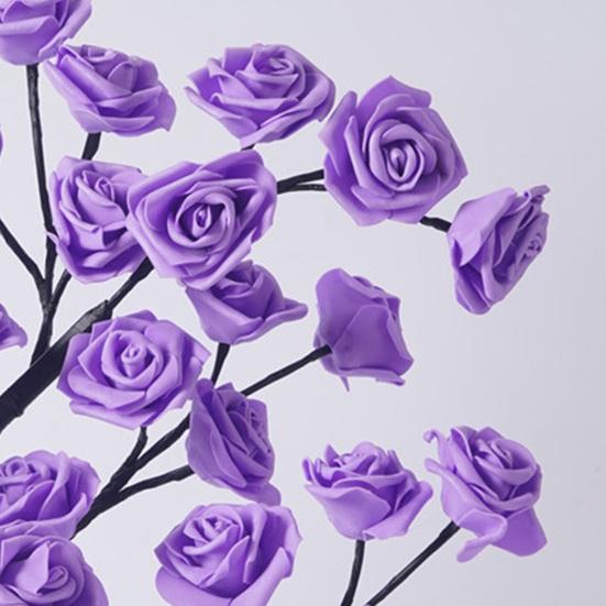 Rose Flower Tree Lamp USB Powered Artificial Bonsai Flower Night Light LED Rose Tree Table Lamp Mother's Day Valentine's Day Gifts for Mom Women Wife