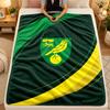 Flannel BlanketNorwich City Football Warm Soft Throw Blanket for Indoor Sofa Bed Living Room Use
