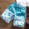 Men Shorts Quick-dry Drawstring Leaf Printing Great Wear-resistant Summer for Water Sports