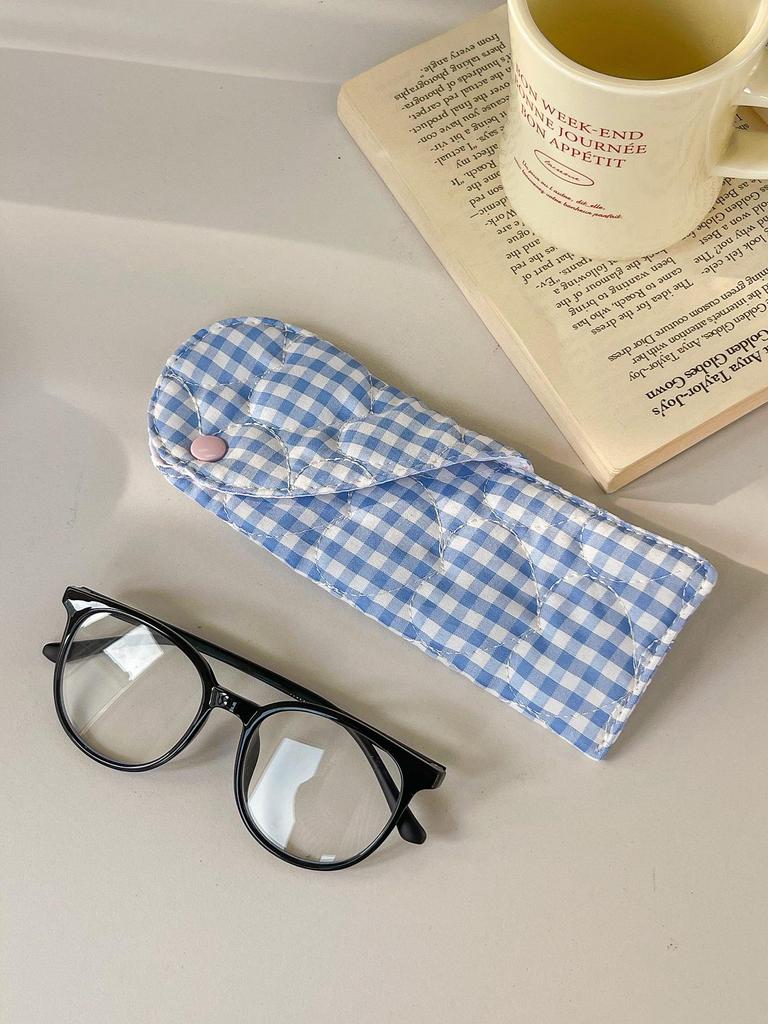 Girly Soft Quilted Eyeglass Case: Portable, Printed, Anti-Pressure Sunglasses Bag