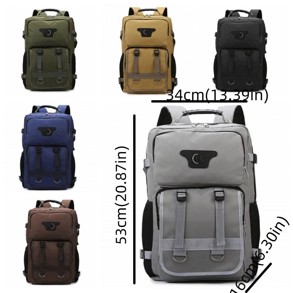 Unisex 60L Men's Backpack Waterproof Wear-resistant Outdoor Hiking Backpack Multi Buckle Large Capacity Commuting Bag Trekking