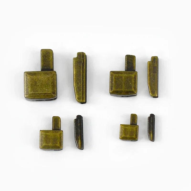 Meetee 20Sets 3# 5# 8# 10# Metal U Shape Zippers Stopper Zipper End Lock for Sewing Bag Clother Zips Repair Kit DIY Accessories