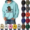 Men's Halloween Print Hoodie with Pockets Long Sleeve Casual Pullover