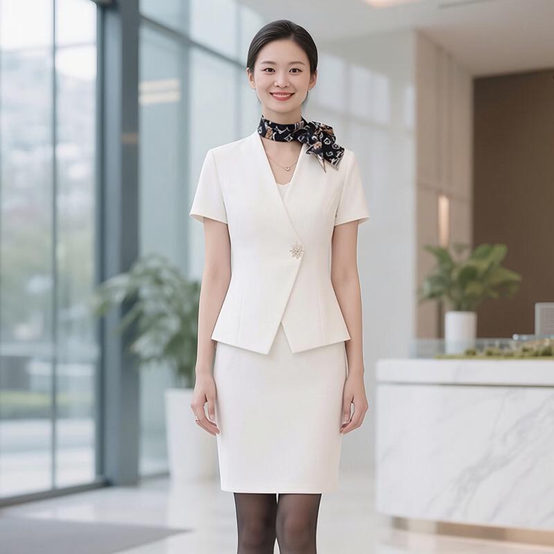 Женский трех peças деловой костюм с коротким рукавом Tluoman 2XL