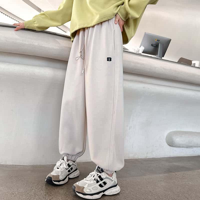 Girls' Spring/Autumn 2025 Casual Loose Drawstring Sports Sweatpants