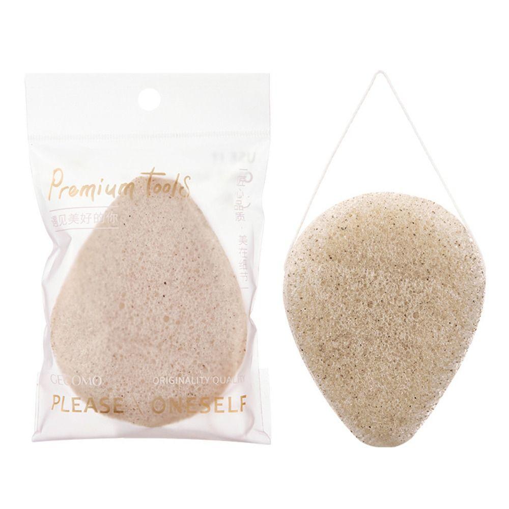 Double Side Walnut Seeds Bath Sponge Water Drop Exfoliating Sponge Face Wash Puff  Skin Care Tools