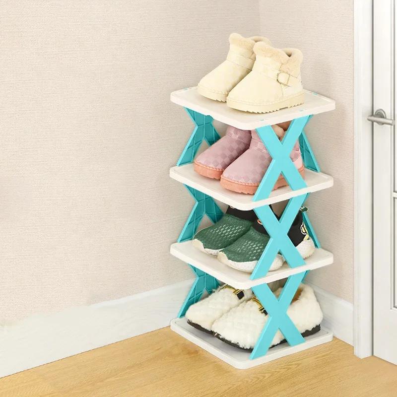 

6-ярусная съемная штабелируемая полка для обуви, органайзер для хранения обуви, экономящая место полка для обуви, пластиковые шкафы для обуви, ящик для входной двери