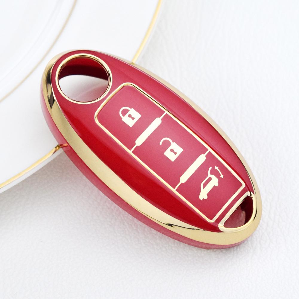 TPU 3 Buttoons Car Key Case Cover For Nissan Leaf Micra Qashqai J11 J10 X Trail T32 Versa Note Patrol Key Fob Cover Accessories