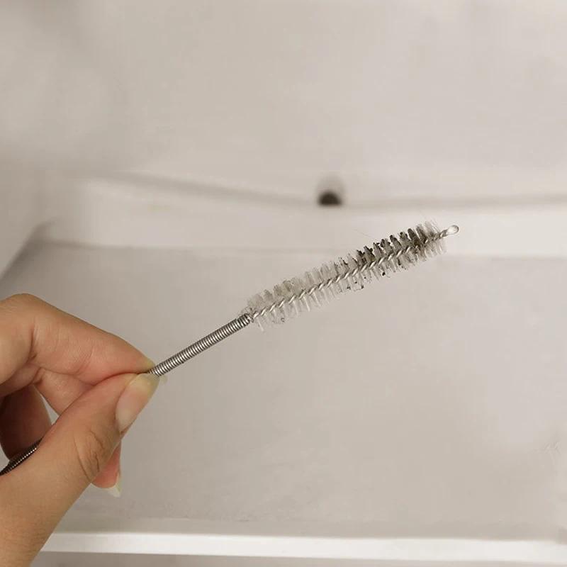 Refrigerator Cleaner Spiral Cleaning Brush Stainless Steel Pipe Cleaning Bendable Tube Washing Home Supplies