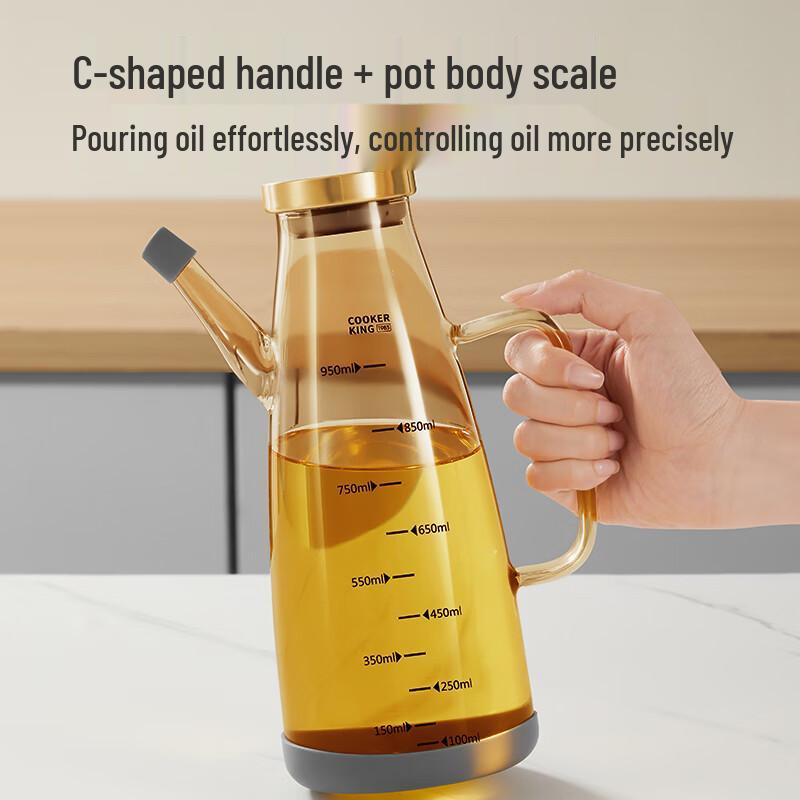 COOKER KING Borosilicate Glass Oil Dispenser - 600ml (2-Pack)