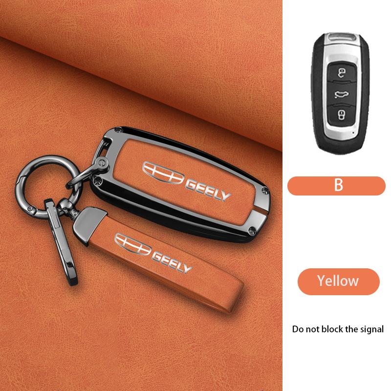 Zinc Alloy Auto Key Fob Cover Case Housing Fit For Geely Emgrand X7 Gs Gx3 Gt Gc9 Ec7 Gc715 Ec718 Englon Sc3 Atlas Pro Keyless Auto Accessories