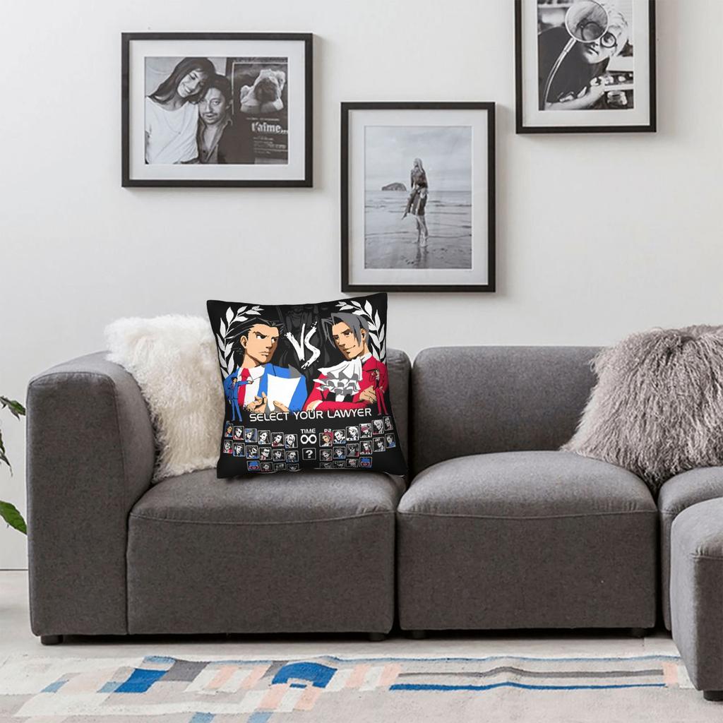 Ace Attorney Pillow Case Fashion Pillow Cover Print Pillowcases For Living Room Chair