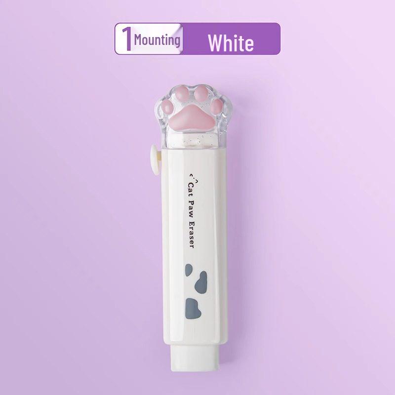 

Cute Cat Paw Automatic Retractable Cartoon Eraser - Cleans Well, Leaves No Marks, Fun & Adorable for Students. Standard