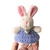 Fashion Cute Plush Rabbit Charm Keychains Pendant Hanging Ornament Keyring Backpack Decoration Jewelry for Women Girls