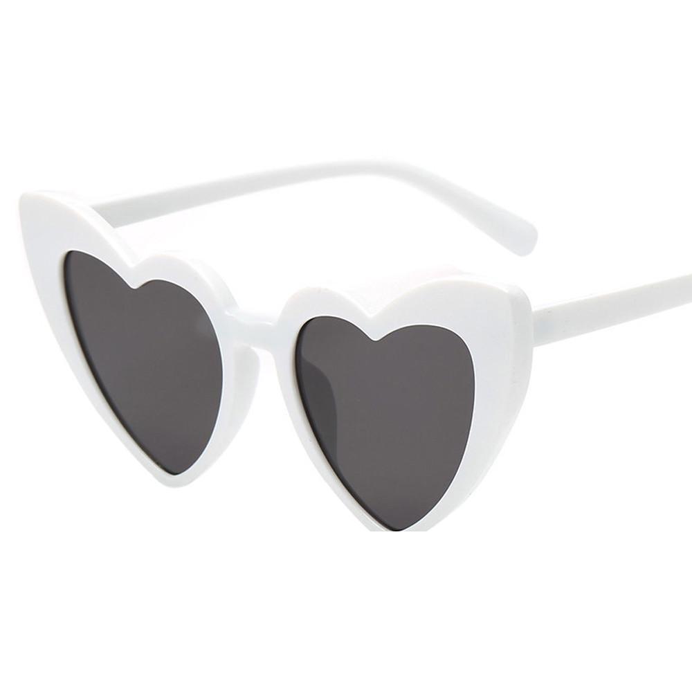 Women Retro Fashion Heart-shaped Shades Sunglasses Integrated UV Glasses