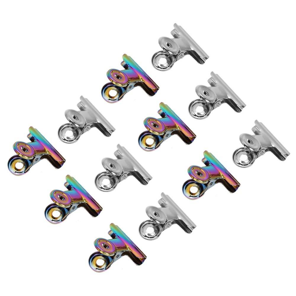 12PCS Multifunctional Finger Extension Fixing Clips  Nail File & Paper Document Clamping Fix