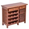 Wooden Wine Storage Cabinet For Model Doll House Kitchen Scene Arrangement 1/12 Miniature Furniture Display Accessory