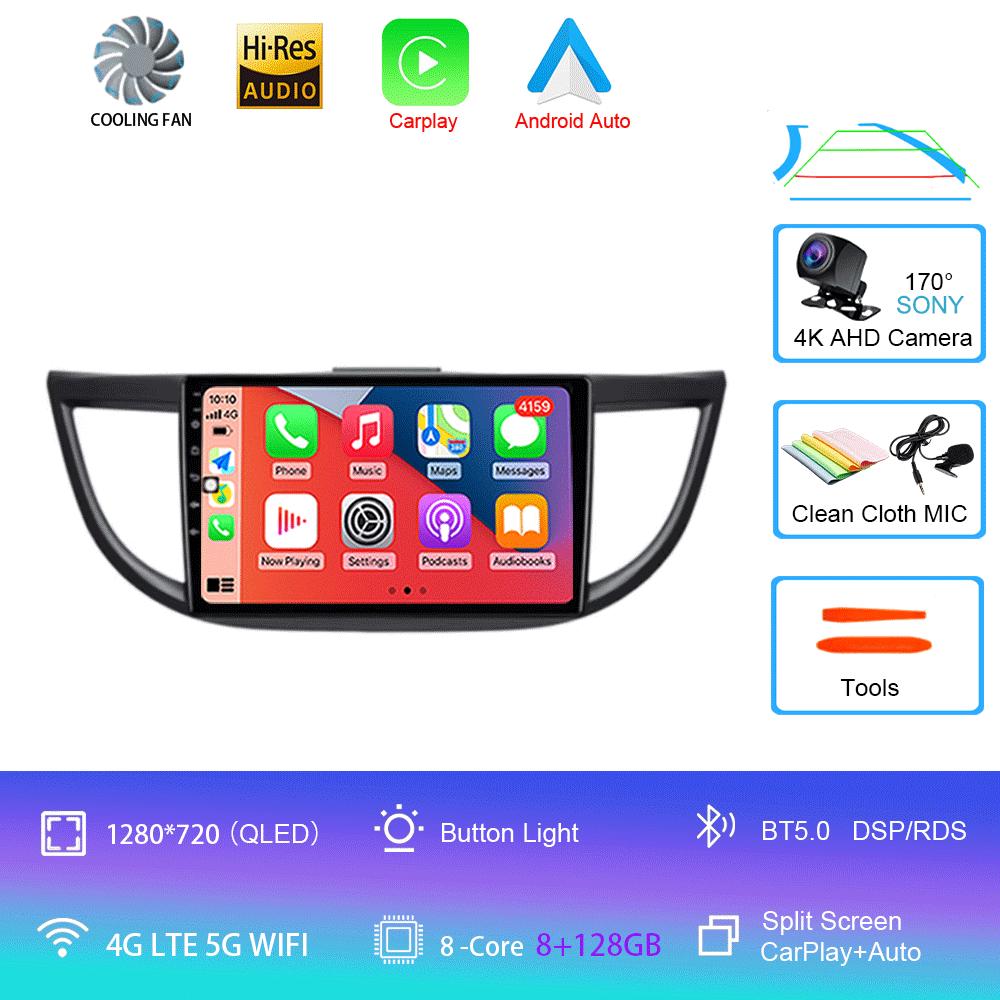Car Radio Android 14 Carplay Auto Multimedia Player For Honda CRV CR-V 2012-2016 WIFI+4G DSP Autoradio Stereo 2din Head Unit