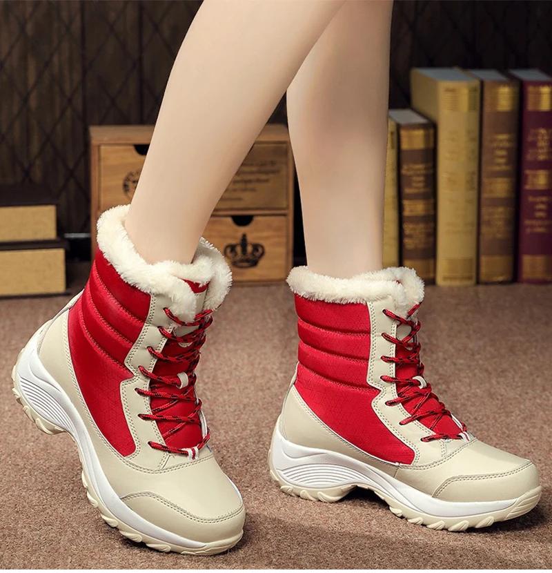 Snow Boots for Women, Winter New Style with Plush and Thick Cotton Boots, Outdoor Lightweight and Thick Soled Midsole Boots
