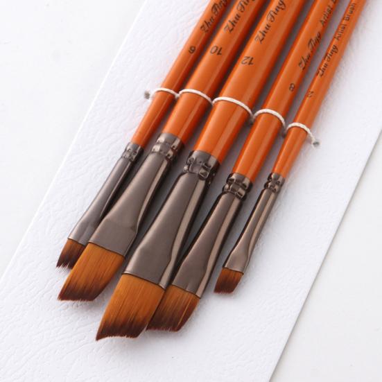 5Pcs Artist Nylon Hair Paint Brushes Acrylic Watercolor Oil Painting Pen