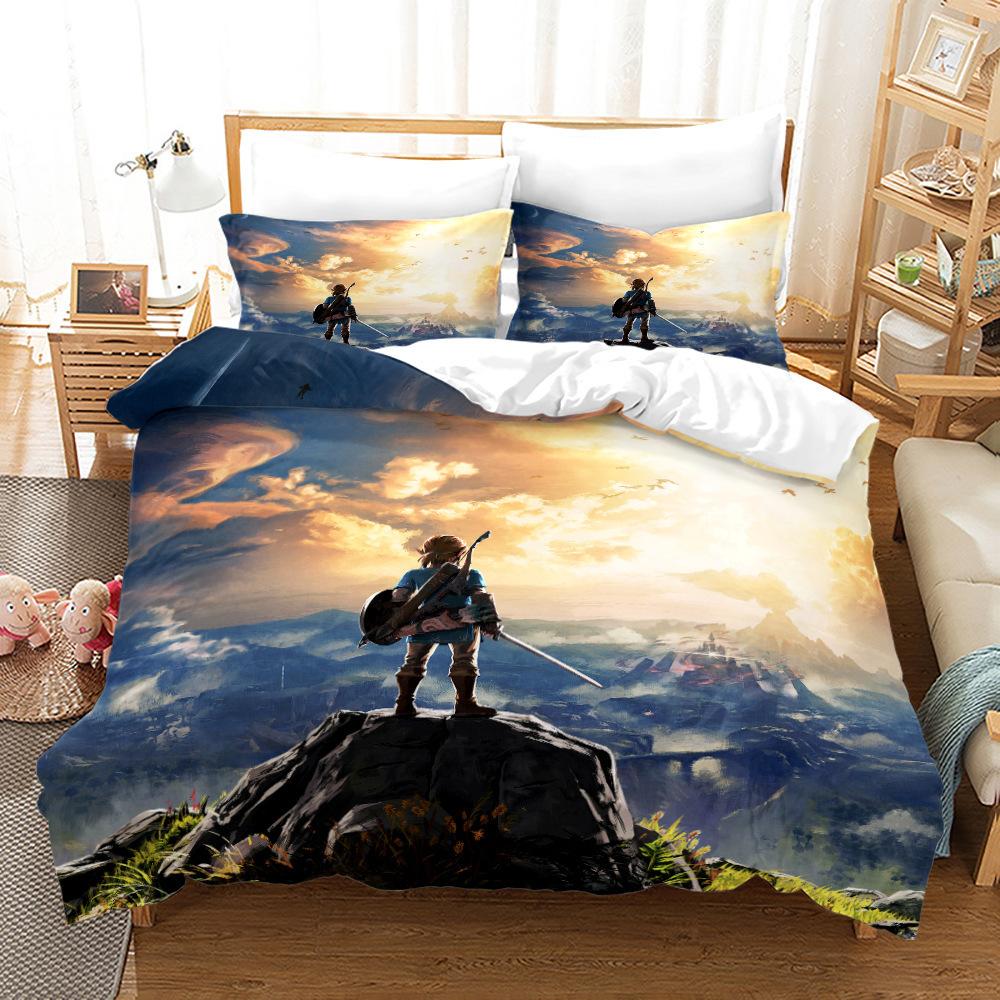 3D Digital Printing Three-Piece Quilt Cover Bedding The Legend Of Zelda